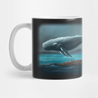 Whale floating in the sky Mug